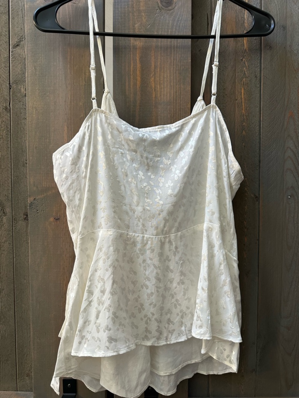 Express Cream Ruffle-Front Satin Camisole Large NWT - Picture 4 of 7